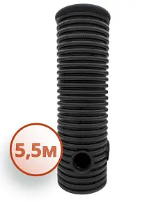 Дренажный колодец d315 h5500 с черной крышкой (отводы 160 мм) 1